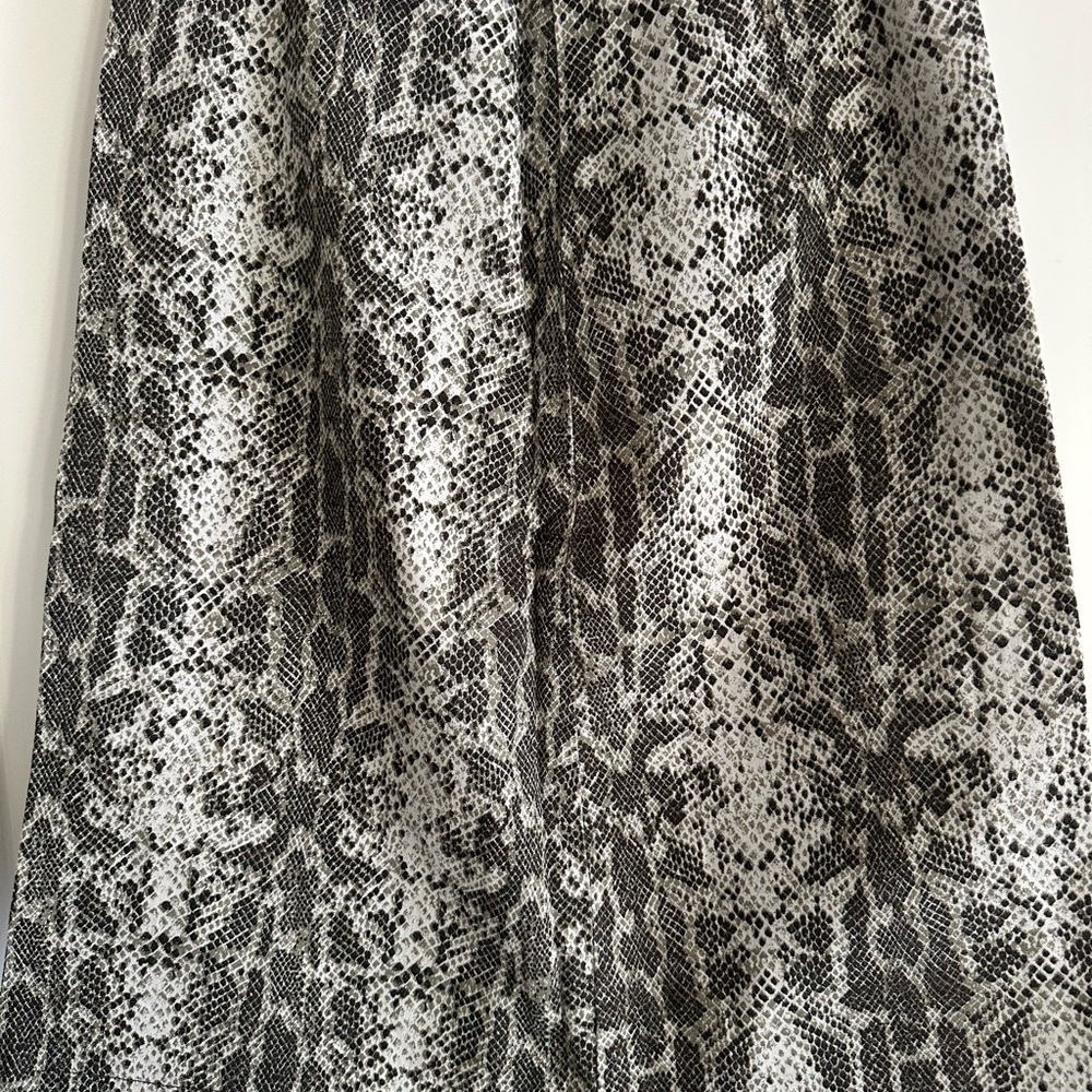 Only Black and White Snake Print A-Line Skirt